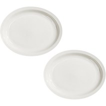시라쿠스 뉴욕 백지 타원접시 2p, 크림 화이트