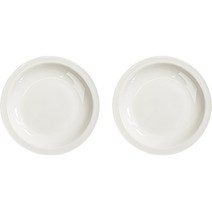 시라쿠스 뉴욕 백지 원형접시 2p, 크림 화이트