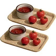 쓰임 어라운드 직사각 접시 2p, 샌드베이지