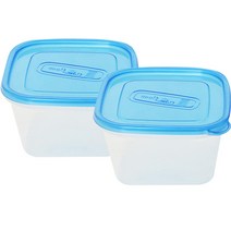 쌍떼 굿앤굿 다용도 냉장고정리 반찬통 밀폐용기 2세트, 뚜껑 2p + 용기 2p