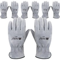 카멜로 가죽 작업 장갑 808-L, 4세트, 그레이