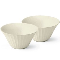 광주요 백합 면그릇, 유백색, 2개