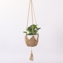 영누몰 행잉 로프 화분걸이, 브라운