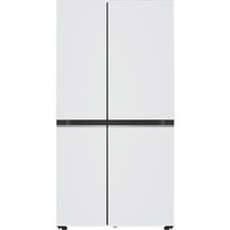 [색상선택형] LG전자 오브제컬렉션 양문형 냉장고 디오스 S834MWW12 832L 방문설치, 화이트 + 화이트