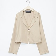 탱커스 여성용 더블카라 데일리 원버튼 심플 자켓 TV1JK012L0