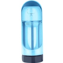개과천선 반려동물 까네 휴대용 물병 원터치 급수대, 블루, 1개