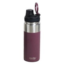 아소부 스텐 진공 보온 보냉 알파인 플라스크 텀블러 TMF6, 버건디, 530ml