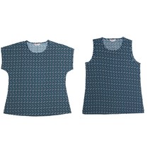 우일패션 여성용 인견 블라우스 반팔 나시 2p