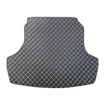 아이빌 4D 입체퀼팅 가죽 트렁크매트, 디올뉴 그랜저 GN7 하이브리드, 블랙 + 골드스티치