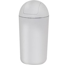 레마 푸시 휴지통 원형 20L, 실버화이트, 1개