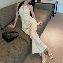 비비에모 투 홀터라인 슬림라인 정장핏 점프수트 03285