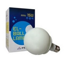 두영 삼파장 볼 전구 15W, 주광색, 1개