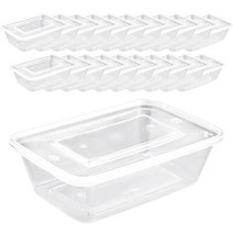 차이나다 사각 밀폐용기 세트 750ml, 20세트, 용기 + 뚜껑