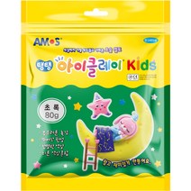 아모스 KIDS 파우치 아이 클레이, 초록, 80g