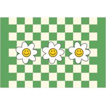 일상낭만 데이지 규조토 욕실 화장실 주방 발매트 39.5 x 59.5 cm, 초록, 1개