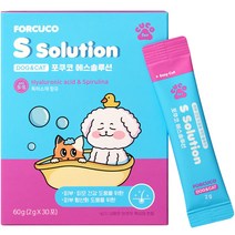 포쿠코 강아지 고양이 에스솔루션 피부 피모 영양제 2g x 30p, 1개, 피부/모질에 도움