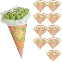 꽃 꼬깔 포장지, 03 플라워, 10개