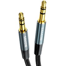 삼지 프리미엄 스테레오 AUX 오디오 케이블 3.5mm 0.5m, YPM0, 혼합색상