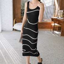 비비에모 피에로 스퀘어넥 나시 니트 원피스 03963