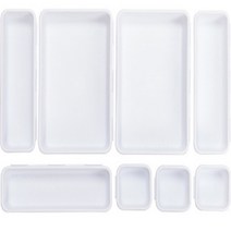 디오셀 칸칸분리 다용도 서랍 정리함 A타입 3p + B타입 3p + C타입 2p 세트, 화이트, 1세트