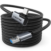 케이블타임 5Gbps VR 헤드셋 링크 90도 C타입 USB3.0 케이블 CA43, 혼합색상, 1개, 7m