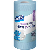 스카트 THE 버블 수세미, 스카이블루, 40매입, 1개
