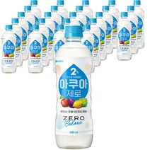 롯데칠성음료 아쿠아 제로 음료, 24개, 500ml