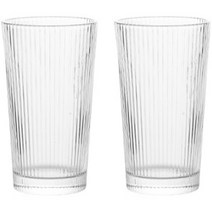 잇어스 플리츠 아인슈페너잔 홈카페 내열유리컵 350ml, 투명, 2개