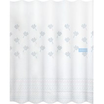 코튼플라워 욕실 방수 패브릭 샤워커튼, 1개, 화이트계열