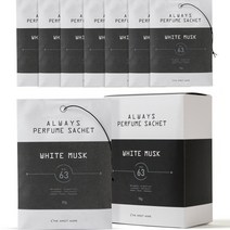 더스윗홈 올웨이즈 퍼퓸 사쉐 옷장 방향제 본품 화이트 머스크 8p, 80g, 1개