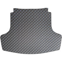 아이빌 차량용 4D 입체퀼팅 가죽 트렁크 매트 휘발유, 기아 K5 3세대, 블랙 + 블루스티치