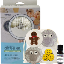 나무 건조기 양모 무늬볼 4종 + 프렌치라벤더 퍼퓸 세트, 혼합색상, 1세트