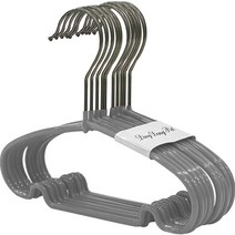 딩동펫 반려동물 논슬립 코팅 옷걸이 그레이, 10개입