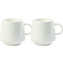 시라쿠스 메이플 머그컵 300ml, 2개, 화이트