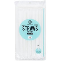 그로미미 일회용 빨대 18cm, 100개, 단품