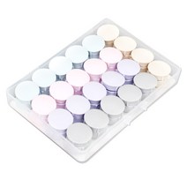 파스텔 원형 자석홀더 48p 세트, 회색, 노랑, 민트, 핑크, 보라, 1세트