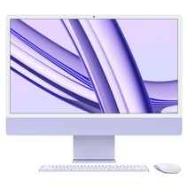 Apple 2023 아이맥 24 M3, 퍼플, 10코어, 512GB, M3 8코어, 16GB
