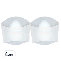 생각나래 실리콘 평발 아치 패드 양발착용 화이트, 4세트