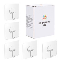 코멧 홈 강력 벽걸이 후크, 5개입