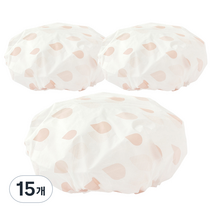 클레어라 세안 방수 샤워 헤어캡, 15개, 핑크