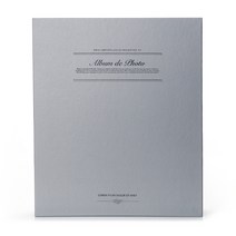 비팬시 소형 바인더 앨범 접착식흑지, 그레이, 25매