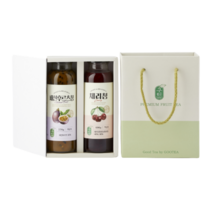 구티 패션후르츠청 570g + 체리청 600g 세트, 1세트