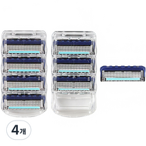 온비유 질레트 호환 프리미엄 밀착 5중 면도날 퓨전 프로글라이드, 4개, 4개입