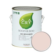 노루페인트 순앤수 KS 2급 벽지 벽면용 수성페인트 4L, 로지핑크01 NR7115, 1개
