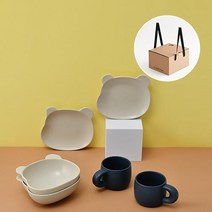 에라토 벌룬테디 홈카페 2인 6p C세트, 크림, 네이비