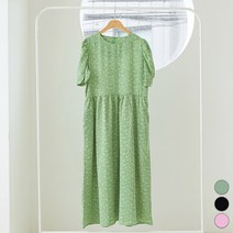 메이첼 루즈핏 안개플라워 네츄럴 볼륨 원피스 00040