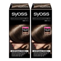 사이오스 프로페셔널 헤어컬러 새치커버, 4N 클래식 브라운, 2개