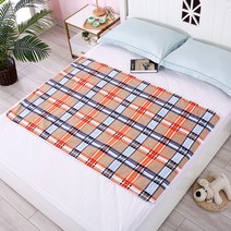 실버 고급 방수패드, 07 오렌지 체크