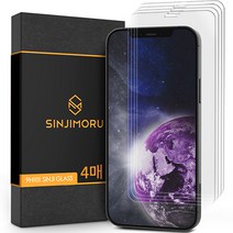 신지모루 강화유리 휴대폰 액정보호필름 2.5D, 4개입