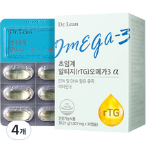 닥터린 초임계 알티지 rTG 오메가3 알파 30.21g, 30정, 4개